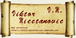 Viktor Mičetanović vizit kartica
